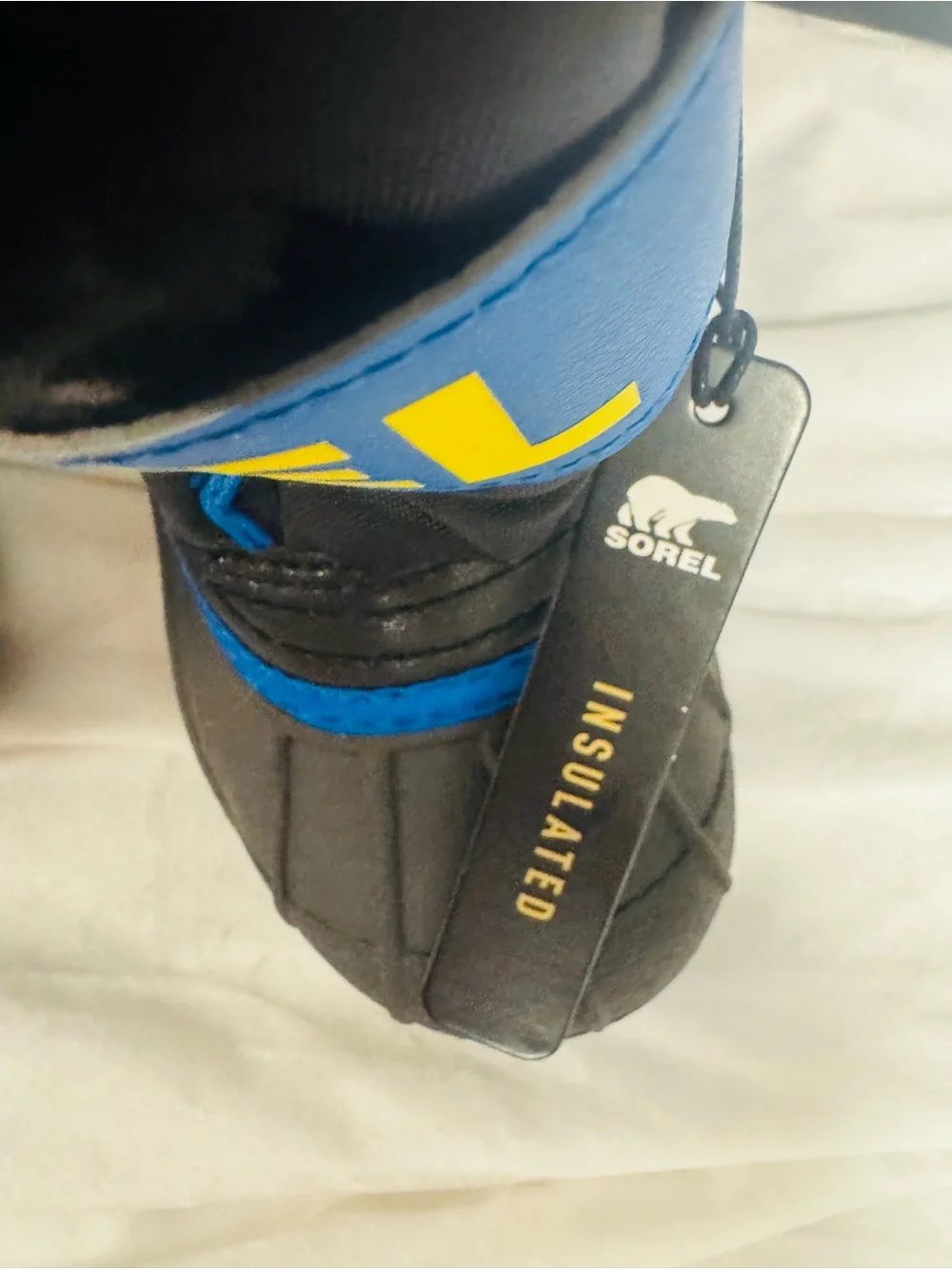 Sorel Black & Blue Insulated Kids Snow Boot